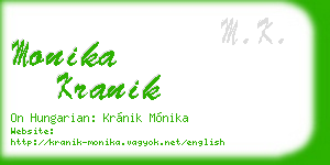 monika kranik business card